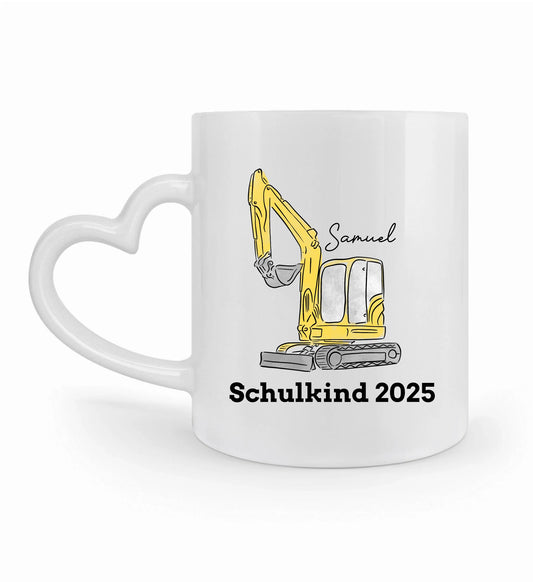 SCHULSTART BAGGER TASSE