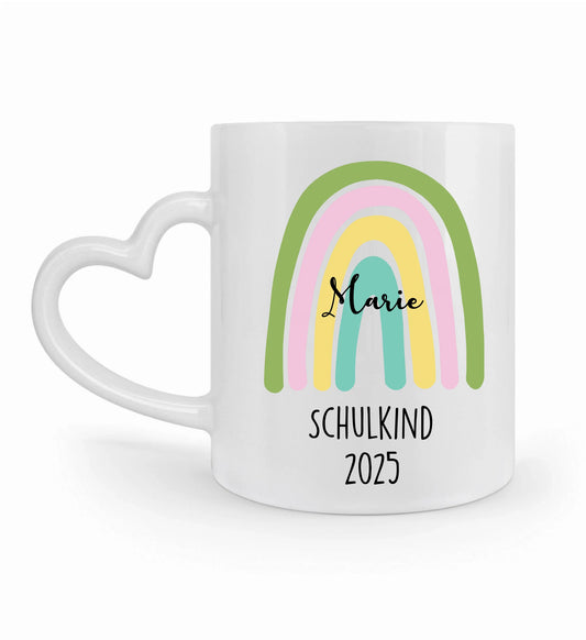 Schulstart Regenbogen Tasse