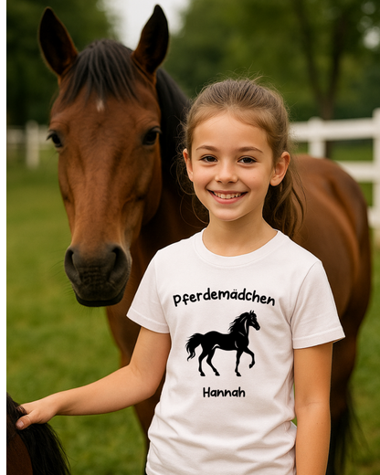 PFERDEMÄDCHEN T-SHIRT BIO BAUMWOLLE 🌱